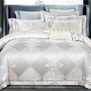 Постельное бельё из сатин-жаккарда 2 спальное европростыня 4 наволочки - СЖ-15(Капучино)