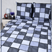 Постельное белье из бязи 1,5 спальное - Грани вид 8/2 темно-серый