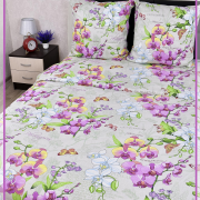 Постельное белье из бязи 1,5 спальное - Орхидея 5484 вид 1