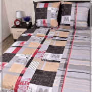 Постельное белье из Шуйской бязи 1,5 спальное - Гуднайт коричневый 20605-1