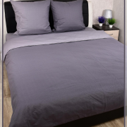 Постельное белье из Шуйской бязи Семейное - Однотонный черный 21014-3