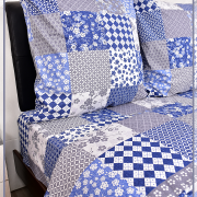 Пэчворк серо-синий 9890-1