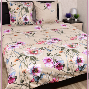 Постельное белье из Шуйской бязи 2 спальное б/ш - Полевые цветы 21114-3