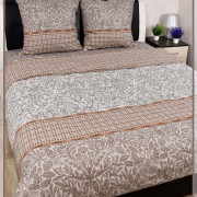 Постельное белье из Шуйской бязи Евро-макси - Шишки 21965-1