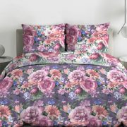 Постельное белье из Ивановской бязи без шва (пл.120) 2 спальное европростыня - Б120 б/ш-99