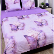 Постельное белье из поплина 2 спальное с евро простыней - 8090