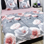 Постельное белье из поплина 2 спальное с простыней на резинке 160х200 - F-81014