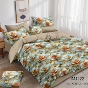 Постельное белье из поплина евро - П-629