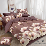 Постельное белье из поплина 2 спальное европростыня - П-663