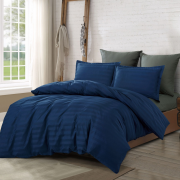 Постельное белье из страйп-сатина семейное - OD-90