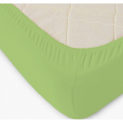 Простыня трикотажная на резинке 200х200 - Салатовая