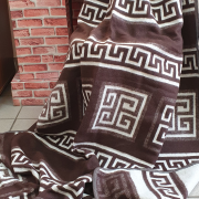 Одеяло байковое 140*205 - Греция (коричневый) в канте