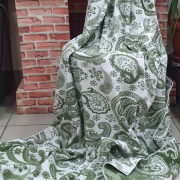 Одеяло байковое 220*205 - Жаккард хаки Огурцы