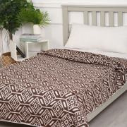 Одеяло байковое 220*205 - Жаккард шоколадный Ромб