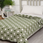 Одеяло байковое 200*220 - Клетка хаки