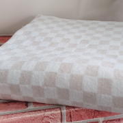 Одеяло байковое 140*205 - См бежевая клетка мелкая