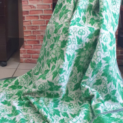 Одеяло байковое 140*205 - Зеленый Виноград в канте