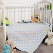  100*140 - Голубая клетка крупная 100% хлопок