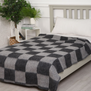 Одеяло шерстяное 50% 4001 - 4*2 05 Эконом клетка ассорти)