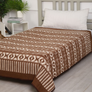 Одеяло шерстяное 70% 160*205 - Орнамент коричн. 4_9